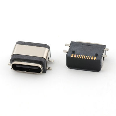 USB 16pin Waterproof IPX8 Type C Connector nữ SMT AC DC 5V Đánh giá điện áp