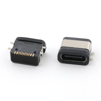 USB 16pin Waterproof IPX8 Type C Connector nữ SMT AC DC 5V Đánh giá điện áp